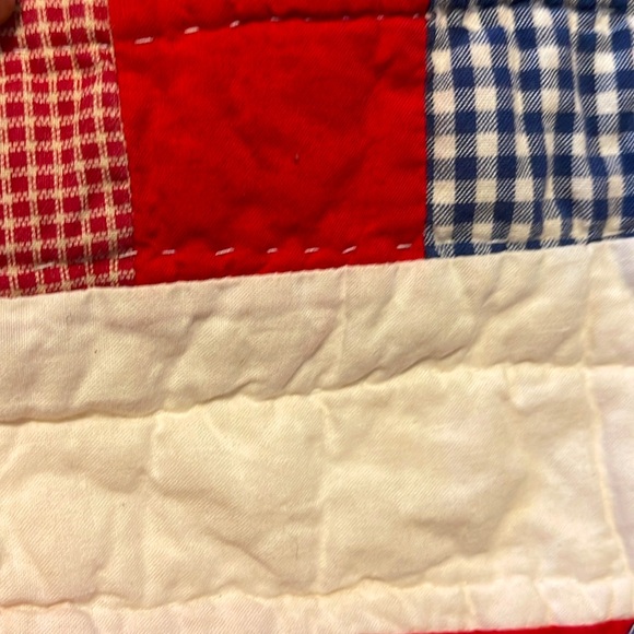 ❤️❤️PATRIOTIC RED WHITE AND BLUE STARS PATCHWORK QUILT SIZE LIMITED EDITION. - Picture 8 of 9
